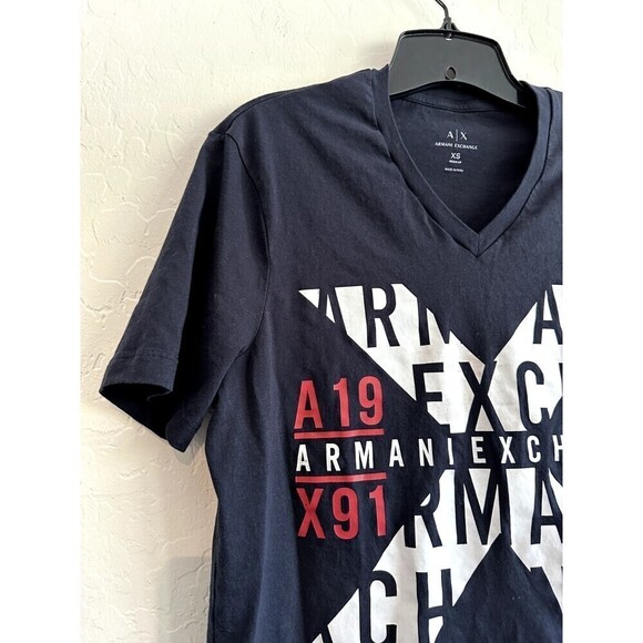 Armani Exchange Tee Shirt Women's Size XS Black Short Sleeve Crew Neck A|X - Picture 12 of 16